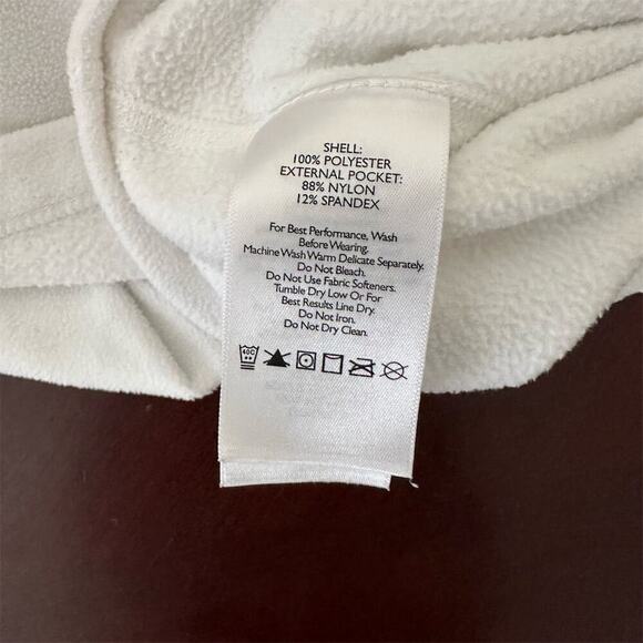 EDDIE BAUER Women’s First Ascent Polartec Jacket 1/4 Zip White Pullover Size Med - Picture 11 of 11